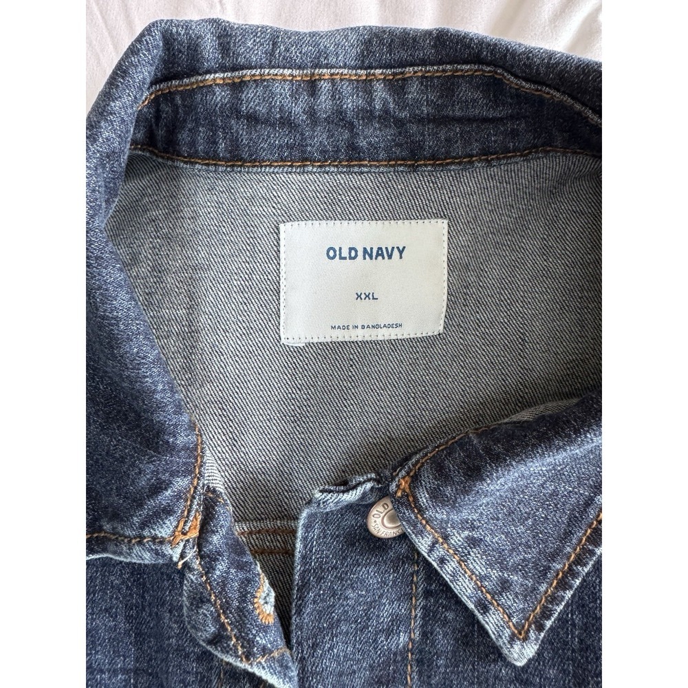 Old Navy Denim Button Down Jean Jacket Womens Size XXL Blue EUC - Picture 4 of 10